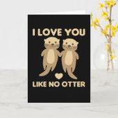 Carte I Love You Like No Otter (Fleur jaune)