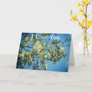 Carte I Love You Locust Blossoms Personnalisé