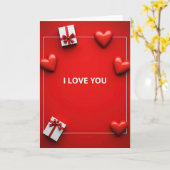 Carte I Love You Modern Card (Fleur jaune)