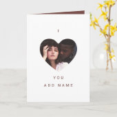 Carte I Love You Modern Photo and Text Valentines (Fleur jaune)