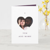 Carte I Love You Modern Photo and Text Valentines (Fleur jaune)