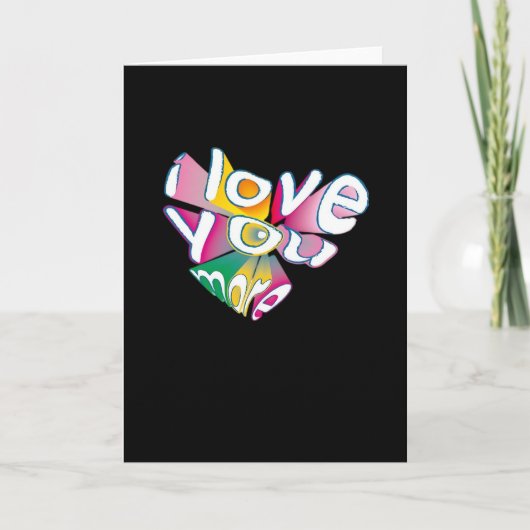 Carte I Love You More Elegant Style (Devant)