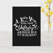 Carte i love you more than yesterday (Fleur jaune)