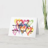 Carte I Love You Morse Code Multi-Hearts Card (Devant)