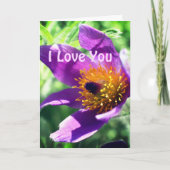 Carte I Love You Pasque Flower Personnalisé (Devant)