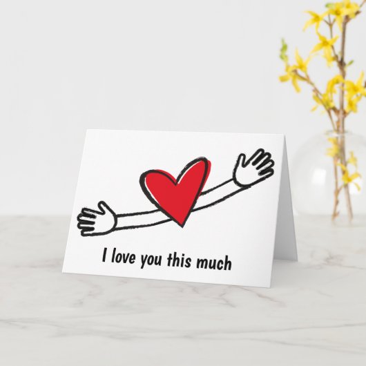 Carte I Love You This (Fleur jaune)