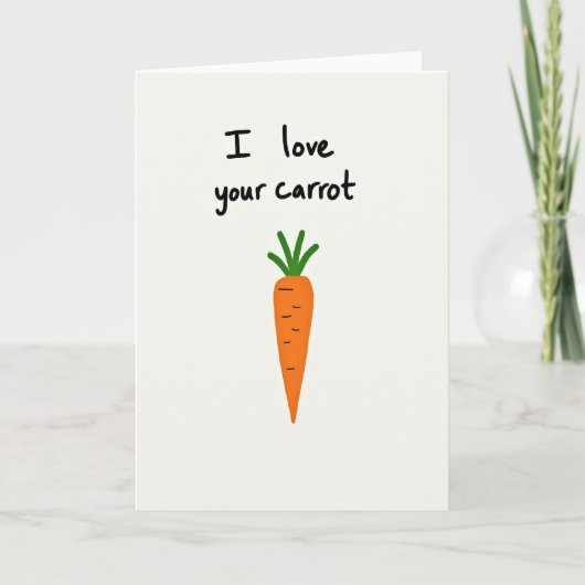 Carte I Love Your Carrot Fun Card (Devant)