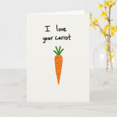 Carte I Love Your Carrot Fun Card (Fleur jaune)