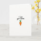 Carte I Love Your Carrot Greeting Card (Fleur jaune)
