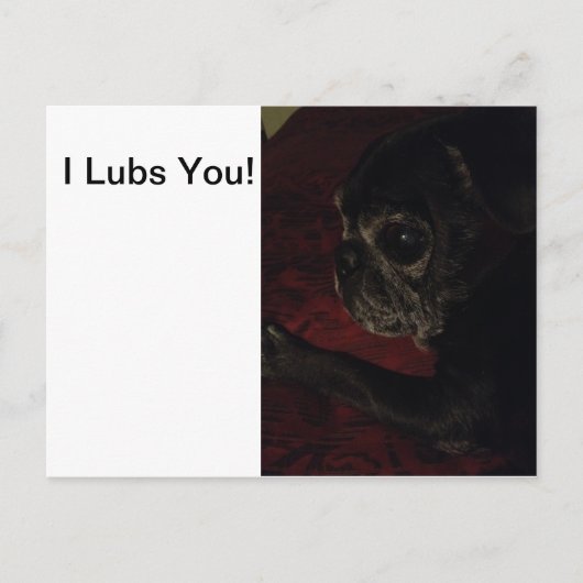 Carte "I Lubs You" (Devant)