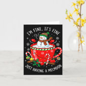 Carte I’m Fine It’s Fine Just Having Meltdown Funny Chri (Fleur jaune)