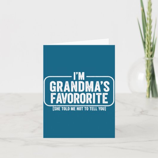 Carte I M Grandma S Favorite Funny Cute Granhild Gift (Devant)