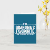 Carte I M Grandma S Favorite Funny Cute Granhild Gift (Fleur jaune)