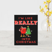 Carte I’m Like Really Into Christmas Funny Hot Cocoa Hol (Fleur jaune)