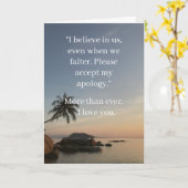 Carte I’m Sorry Relationship Card | Elegant Apology (Fleur jaune)