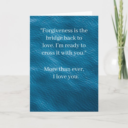 Carte I’m Sorry Relationship Card | Elegant Apology (Devant)