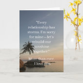 Carte I’m Sorry Relationship Card | Elegant Apology (Fleur jaune)