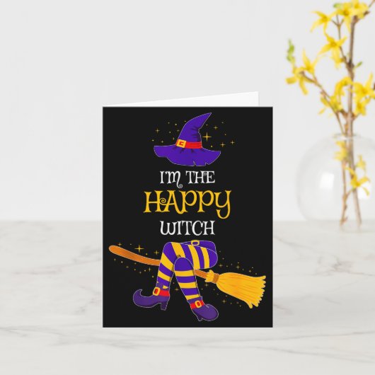 Carte I’m The Happy Witch Family Matching Costume Hallow (Fleur jaune)