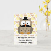 Carte I Mustache You Mother's (Fleur jaune)