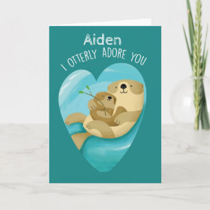 Carte I Otterly vous adorent Valentine