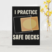 Carte I Practice Safe Decks Carpenter Builder Worksite (Fleur jaune)