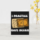 Carte I Practice Safe Deckss Funny Saying Quote Men Wome (Fleur jaune)