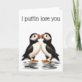 Carte I Puffin Love you Valentine's Day Anniversary (Devant)