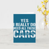 Carte I Really Yes Need All Cars Car (Fleur jaune)