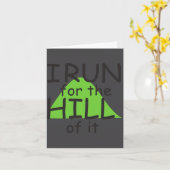 Carte I Run For The Hill Of It Funny Runner Themed  (Fleur jaune)