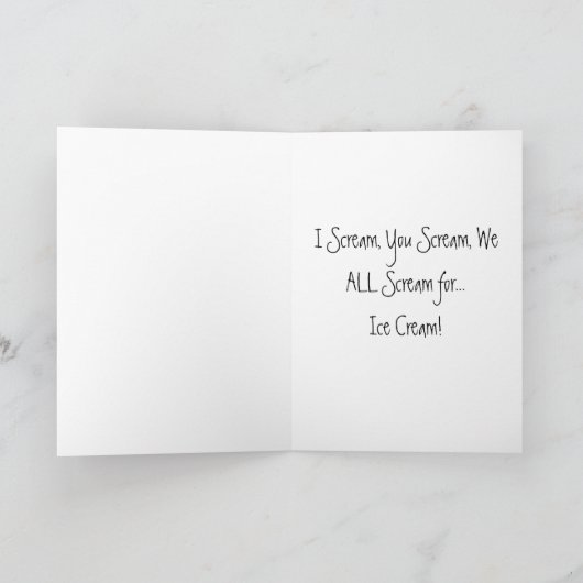 Carte I Scream Glace (Intérieur)