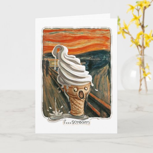 Carte I Scream Glace (Fleur jaune)