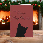 Carte I See a Tree This Will Be Fun Funny Cat Christmas