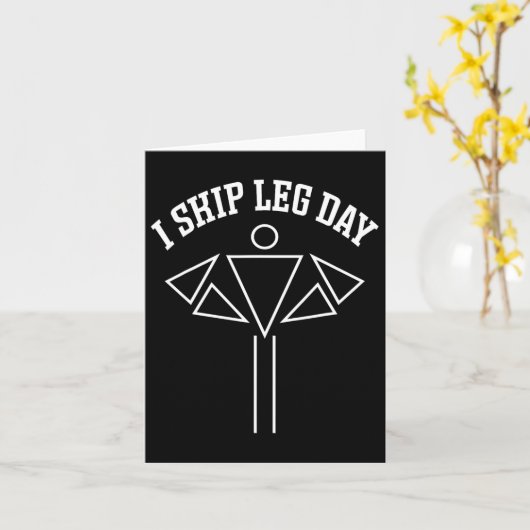 Carte I Skip Leg Day Funny Gym Comedy Workout (Fleur jaune)