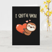 Carte I Sloth You Cute (Fleur jaune)