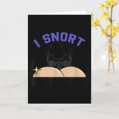 Carte I Snort Crack Skeleton Funny Skull Butt Soky Hallo (Fleur jaune)