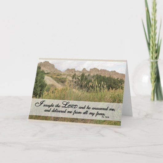 Carte I Sought the Lord - Scripture Card (Devant)