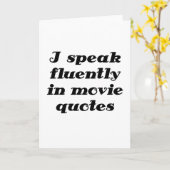 Carte I Speak Fluently à Movie Quotes (Fleur jaune)
