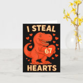 Carte I Steal 67 Hearts Valentine’s Day 67 Meme 6 7  (Fleur jaune)