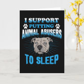 Carte I Support Putting Animal Abusers (Fleur jaune)