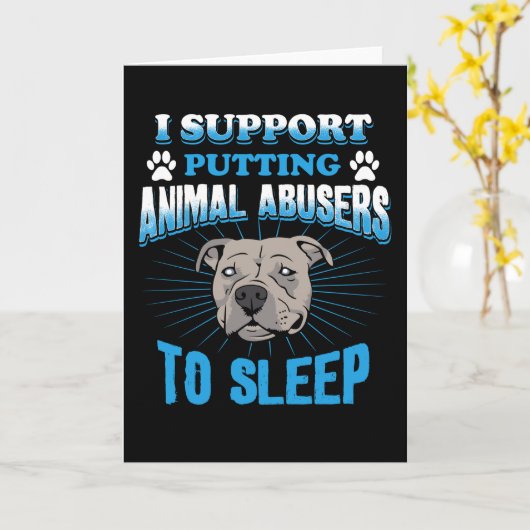 Carte I Support Putting Animal Abusers (Fleur jaune)