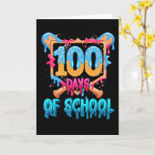 Carte I Survived 100 Days of School Baseball Theme (Fleur jaune)