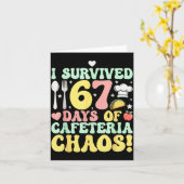 Carte I Survived 67 Days Of Cafeteria Chaos Six Seven Me (Fleur jaune)