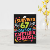 Carte I Survived 67 Days Of Cafeteria Chaos Staff Lunch (Fleur jaune)