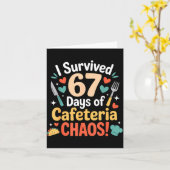 Carte I Survived 67 Days Of Cafeteria Chaos Staff Lunch (Fleur jaune)