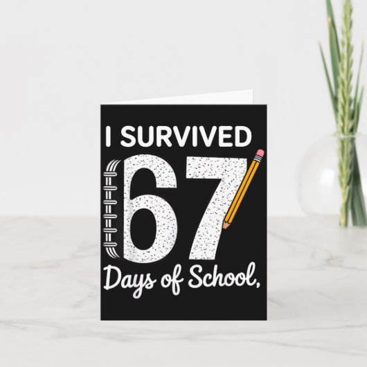 Carte I Survived 67 Days Of School (Devant)