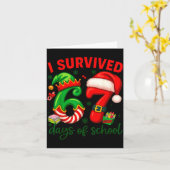 Carte I Survived 67 Days Of School Christmas Candy Cane (Fleur jaune)