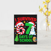Carte I Survived 67 Days Of School Christmas Candy Cane (Fleur jaune)