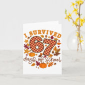 Carte I Survived 67 Days Of School Fall Autumn Six Seven (Fleur jaune)