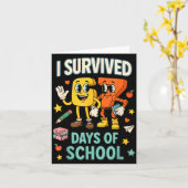 Carte I Survived 67 Days Of School Funny 67 Meme Teacher (Fleur jaune)
