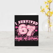 Carte I Survived 67 Days Of School Funny 67 Teachers Stu (Fleur jaune)
